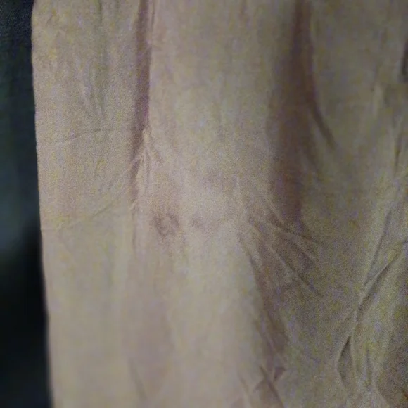 90s Vintage Hugo Buscati Taupe Silk Skirt sz lg - Picture 9 of 11